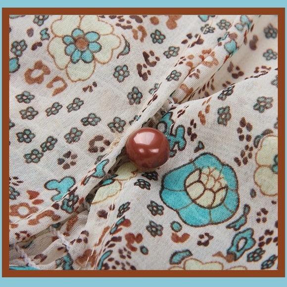 Front Slit Button Front Boho 3/4 Slv Lightweight - Picture 10 of 14